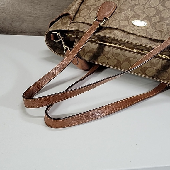 coach f35414 large diaper tote travel bag Nappy Coated Canvas Brown Black (dollars)495 (Black): Buy Online at Best Price in UAE Coach F35414 Coach Diaper Bag